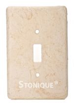 Stonique® Single Toggle Switch Plate Cover in Cameo